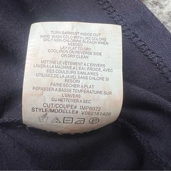 Vince Sleeveless Tank Dress Scoop Neck Navy Midi Jersey Knit Viscose Size Small - Picture 5 of 9